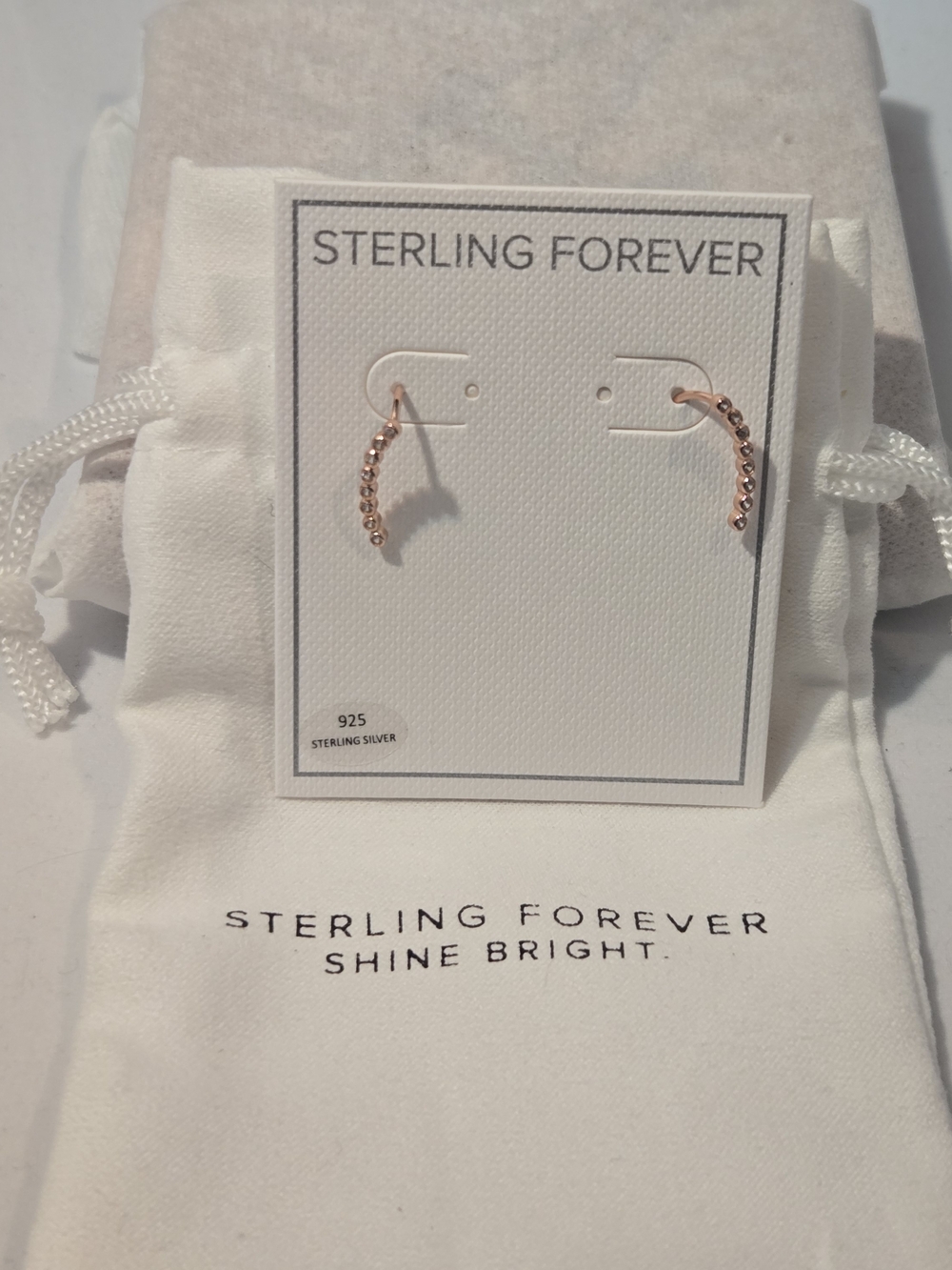 Rose Gold Beaded Earrings